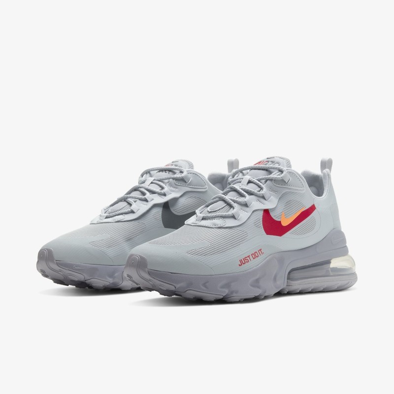 Nike air max 270 react grey and orange best sale